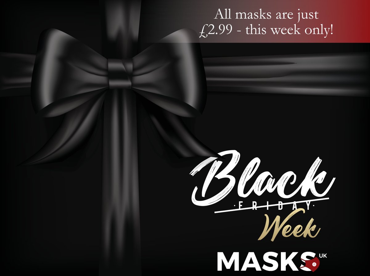MasksukOfficial's tweet photo. Black Friday starts now!! π·οΈπ
For this week only, get any of our nanotech masks for just Β£2.99! This is including all of our Christmas stock!
Stay safe and grab yourself a bargain here π https://t.co/6UGCJneL4K
#Nanotechnology #MasksUK #SafeScienceStyle #StaySafe #Wearamask https://t.co/T9HS2AievS
