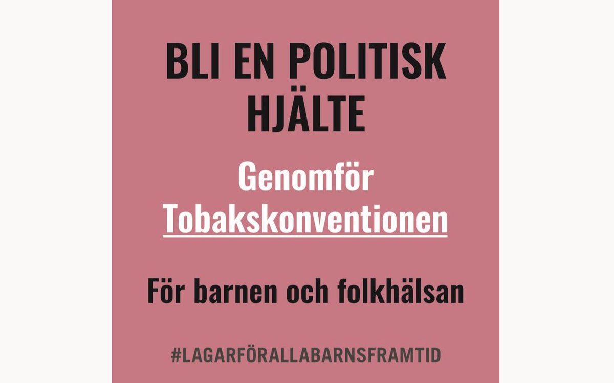 Tobaksfakta's tweet photo. Grattis Magdalena Andersson! Dagens andra stora händelse är kl 14-16 på Mynttorget🙂🌎 
Skriv på för #barn #klimat #folkhälsa 
Stifta #lagarförallabarnsframtid 
Politiker! Jobba vidare med #WHO #FCTH som Sverige skrev under 2005 #svpol https://t.co/OMLOxmz1VE