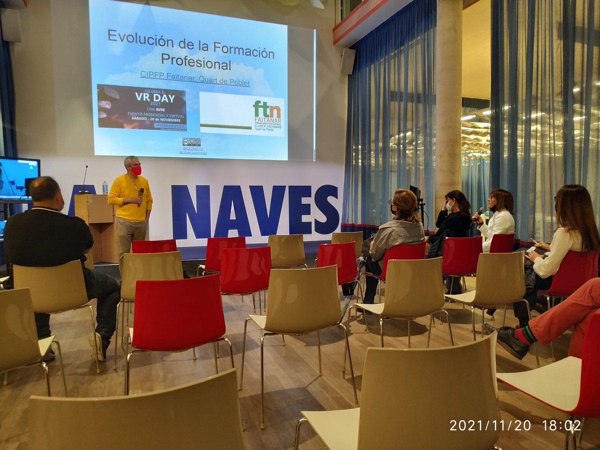 El pasado sábado 20N compartimos en el #VRday2021VLC los retos del <a href="/CEDMIFTN/">CEDMI</a> como un pasito más en la evolución de la FP incluyendo la utilización de RA/RV.
Presentación:
drive.google.com/file/d/1qV46h-…