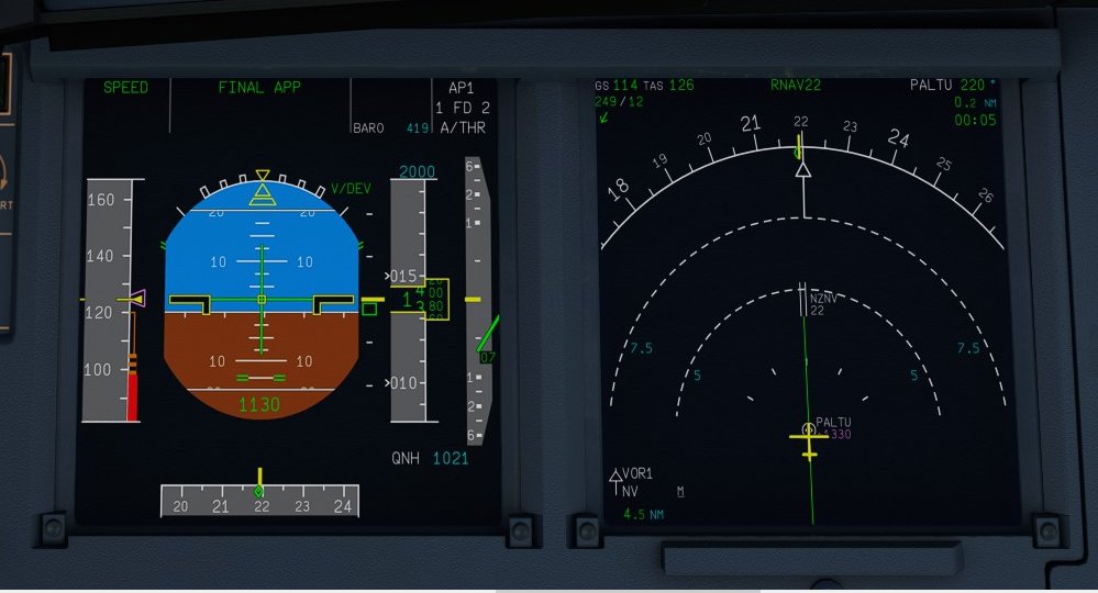 FlyByWireSim's tweet image. Eager for a full RNAV implementation with final approach mode? You're in luck! Check out a preview of this upcoming feature.