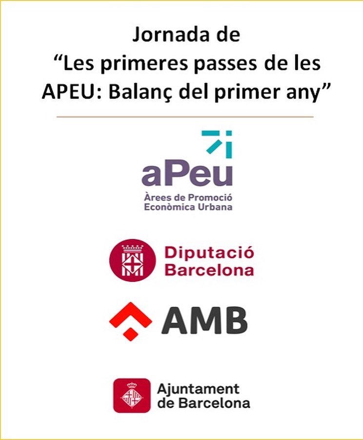 Avui estem seguint la jornada: “Les primeres passes de les APEU: Balanç del primer any”.

🔸Podeu fer el seguiment de la jornada al següent link: 

youtube.com/watch?v=zytZwT…

<a href="/diba/">Diputació de Barcelona</a> <a href="/BCN_Comerc/">Barcelona Comerç</a> <a href="/BCN_Mobilitat/">Barcelona Mobilitat</a> <a href="/bcn_ajuntament/">Ajuntament de Barcelona</a> 

#APEU #Comerç #SomSolucions #SomGeografia #SomTerritori