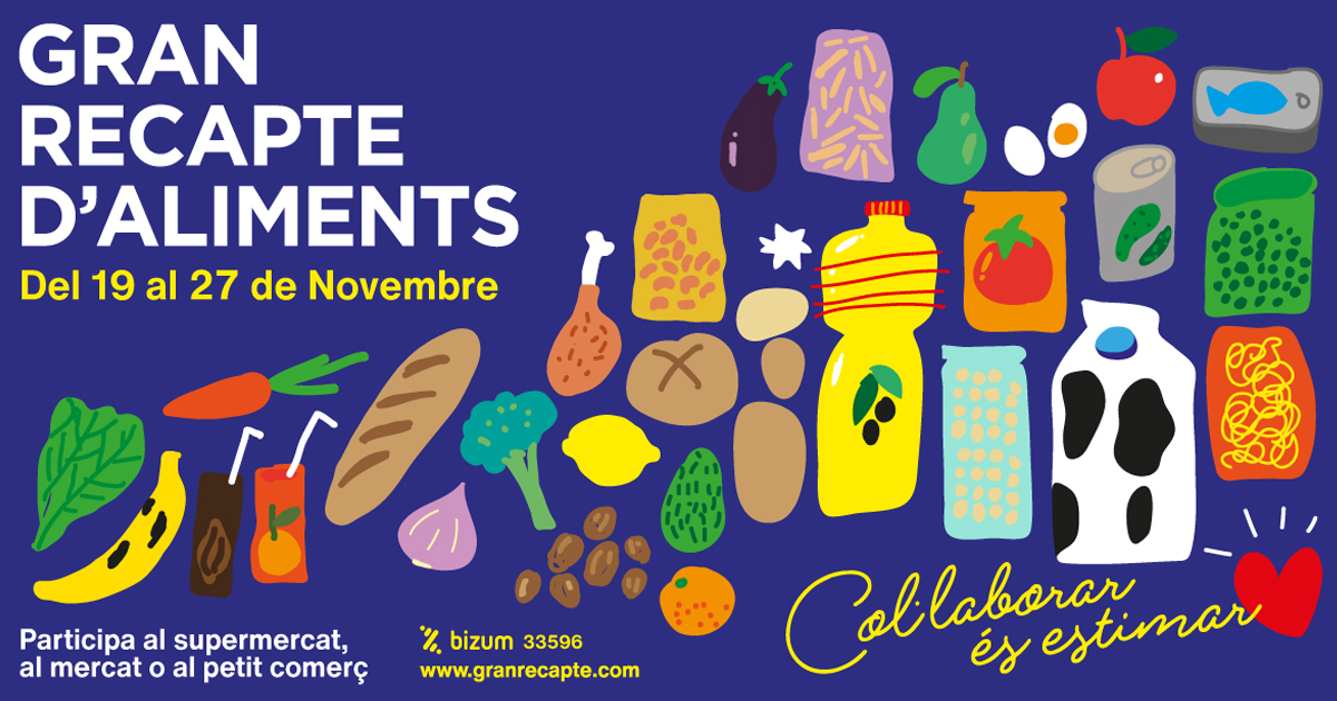 supermas_sl's tweet photo. I tu, ja has fet el teu donatiu? Fins al dissabte 27 de novembre encara tens temps de venir a fer-lo. Participa en el Gran Recapte d'Aliments! Col·laborar és estimar!
#Igualada #Anoia #granrecapte #GranRecapteAliments https://t.co/ABQXaEwDJw