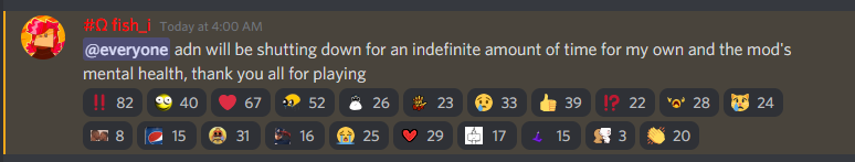 ArtyHeartz's tweet photo. It was fun while it last. I may not have been active anymore, but I have so much fun in this community. Thank you for everything. It's a shame I cant be there at the last moment but Im glad the creator put their mental health first
#adntwt https://t.co/K6UcDpDMRh