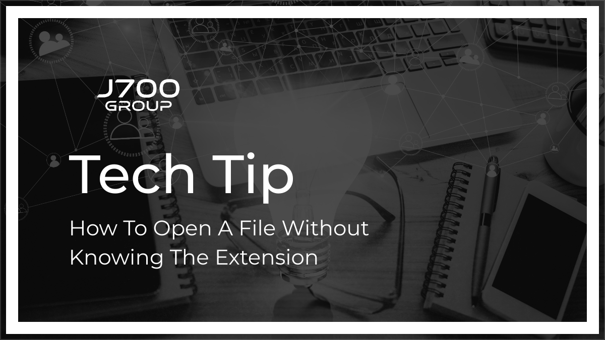 J700Group's tweet photo. Trying to open a file & you donβt know the file type & there's no extension, here's options to help:
https://t.co/XRwf3ttRRR
#tech #j700group #biztips #b2b #sme #lancashire #itsupport #techtip #fileextension https://t.co/QdQG66IgmY