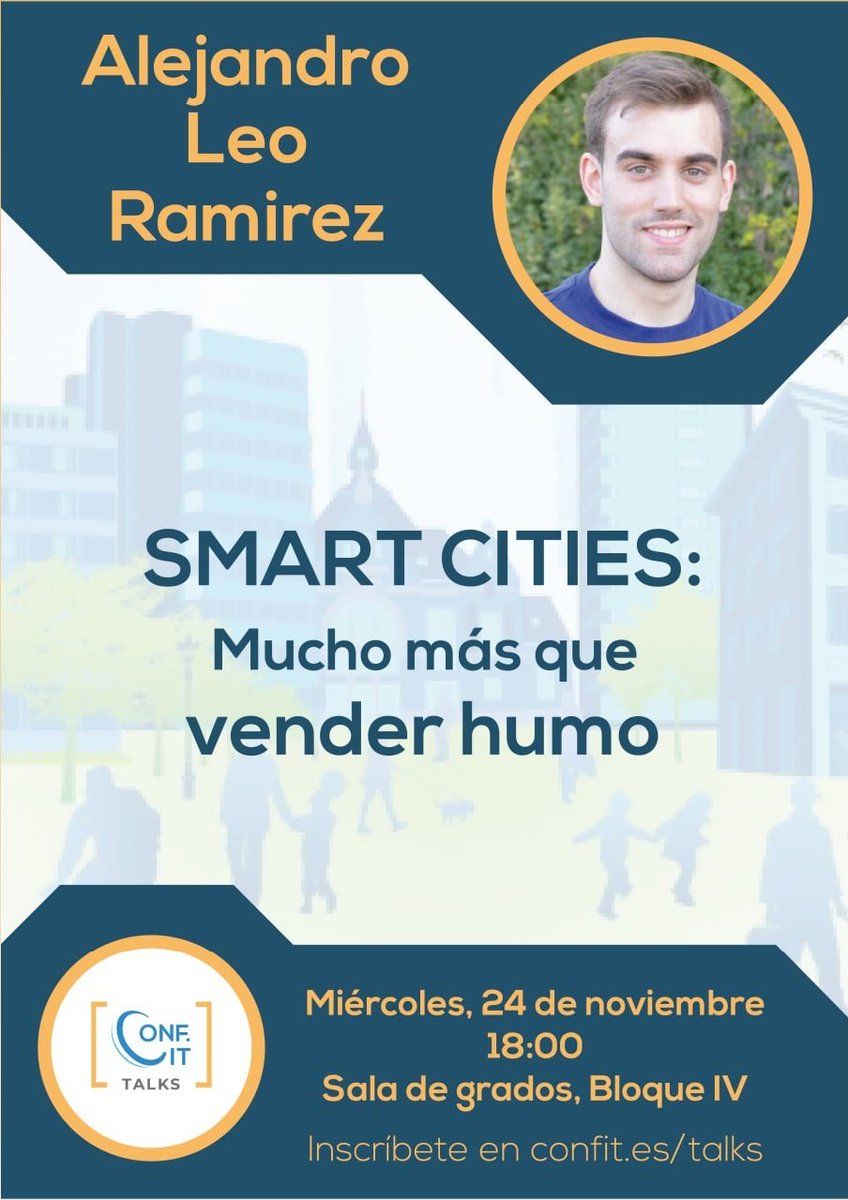 daETSISI's tweet photo. Hoy tenemos en la Sala de Grados la tercera #ConfITalk, en la que @AlejandroLeo96 nos va a hablar sobre Smart Cities. Esperamos muchísimo de esta ponencia y esperamos que podáis asistir y disfrutéis tanto como lo vamos a hacer nosotros 😊
👉 Apúntate en https://t.co/7QprMj6HN0 https://t.co/9oZNYPjiv4