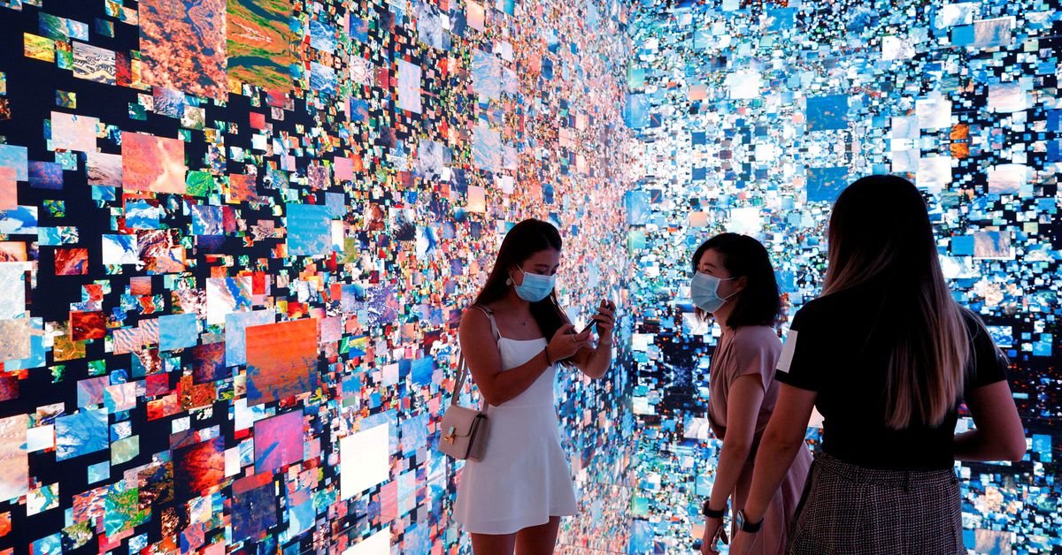 Reuters's tweet photo. Virtual real estate plot sells for record $2.4 million https://t.co/onjZbBHWXi https://t.co/bjtVzW45Wx