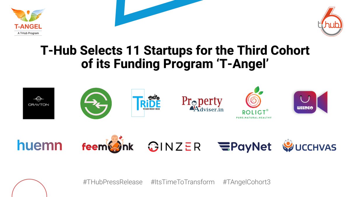 Being #InvestmentReady is a critical part of #startup's growth. We congratulate the selected #startups as they begin their journey with #TAngelCohort3.

Read bit.ly/3xpUfkv. #InvestmentEcosystem #TAngel #ItsTimeToTransform #THubPressRelease

#InnovationEcosystem