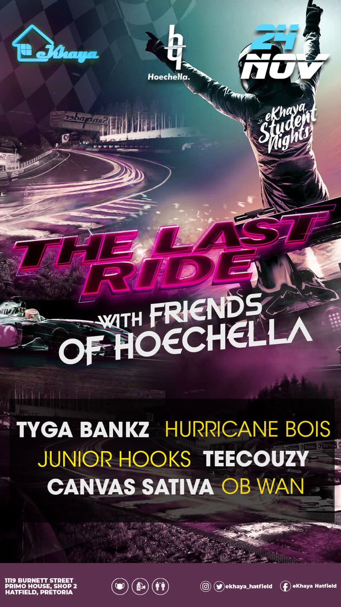 HoechellaEvents's tweet photo. THE LAST STUDENT NIGHT WEDNESDAY 🔥🔥 BROUGHT TO YOU BY HOECHELLA X @ekhaya_hatfield 

THE ROAD WITH YALL HAS BEEN AMAZING IN THIS 2021 SEASON LETS DO IT ONE MORE TIME https://t.co/DnHAvpQkwx