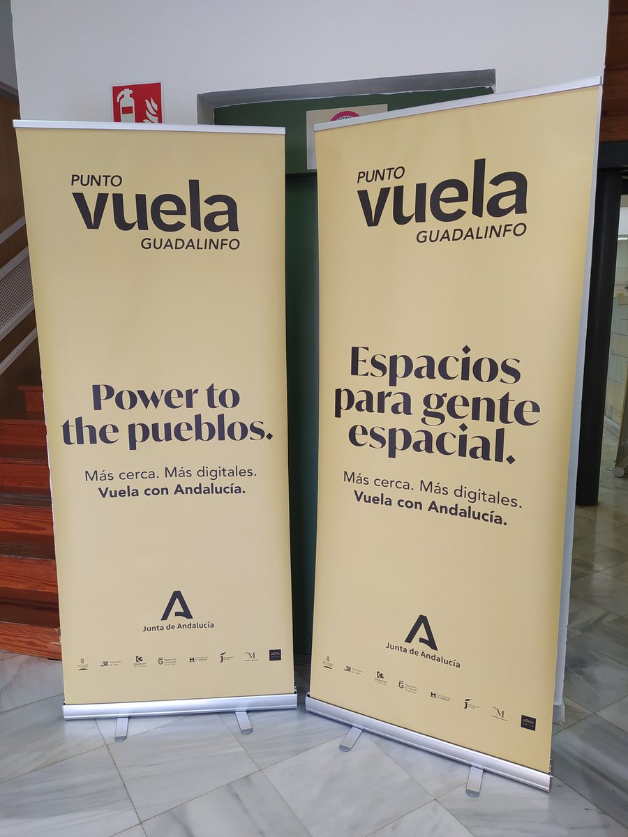 Inauguran en estos momentos el 'Punto Vuela Guadalinfo Pilas', el alcalde <a href="/jlortegairizo/">José Leocadio Ortega</a> de <a href="/AytoPilas/">Ayuntamiento de Pilas</a>, el Consejero <a href="/eliasbendodo/">Elías Bendodo</a> <a href="/InteriorJunta/">Consejería de la Presidencia y Emergencias</a> con la presencia de <a href="/antoniosanz/">Antonio Sanz Cabello</a>   <a href="/RaulJimenezJ/">Raúl Jiménez Jiménez</a> <a href="/AgenciaDigAnd/">Agencia Digital de Andalucía</a>  y  <a href="/juanluiscruz_/">Juan Luis Cruz</a>  del @consorciofr