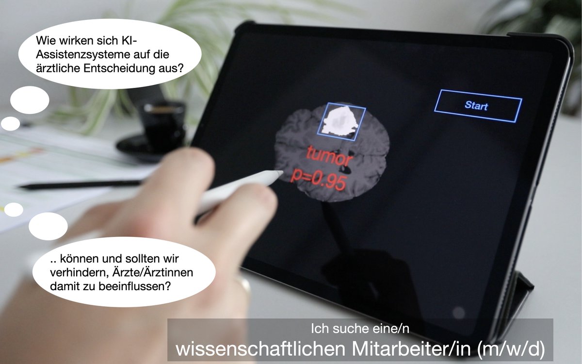 I'm looking for a scientific staff member / PhD student (fully paid position) to work on a fascinating project at the interface of medicine, artificial intelligence and ethics. If you are interested, please contact me!