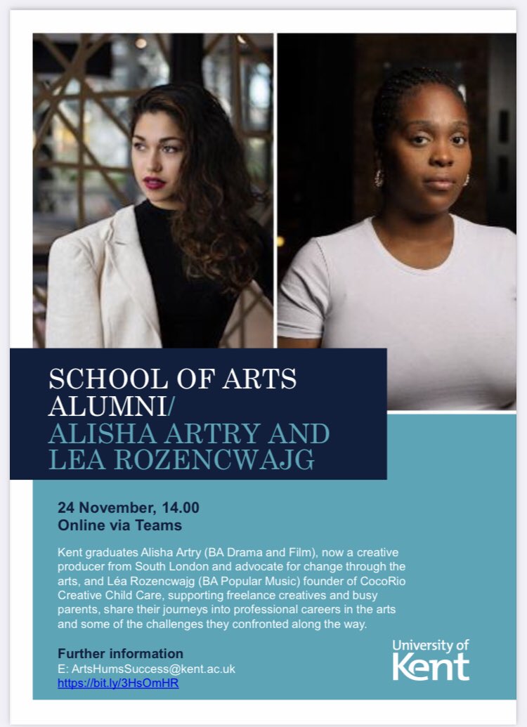 laviniabrydon's tweet photo. When you get to host an event with two inspirational graduates @UniKentArts 🎭 🎶 🔥 https://t.co/UIbWAVZfHo