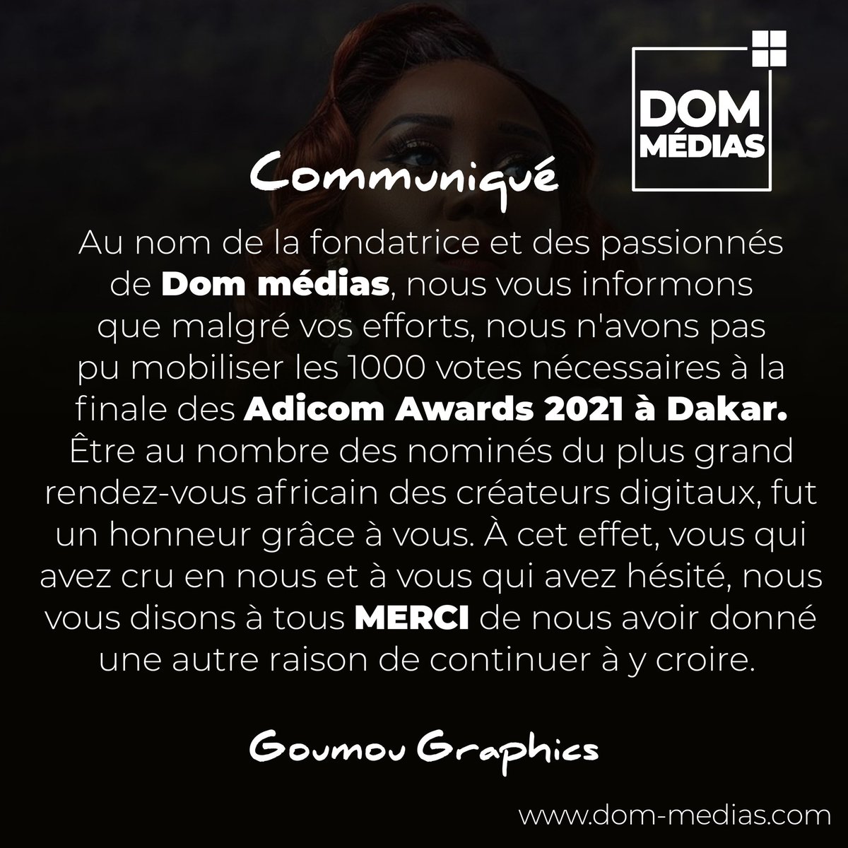 DomMedias's tweet photo. 📍Contribuer au narratif africain nouveau, valorisant et motivant par la création de contenus, est le résumé de notre raison d'être depuis maintenant une année | Communiqué |
#adicomawards #digitalcontentcreator #guinee https://t.co/0OAJYtmfRA