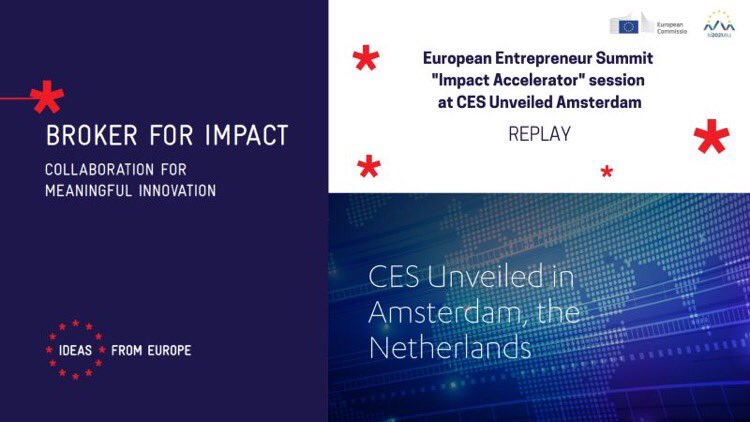 During the CES Unveiled event in Amsterdam on Thursday, October 14, Ideas From Europe hosted the European Entrepreneur Summit "Impact Accelerator" session 👏

Watch the replay 👉 loom.ly/of1kIc0

#Europe #CES #Entrepreneur #Entrepreneurship #collaboration #Impact
