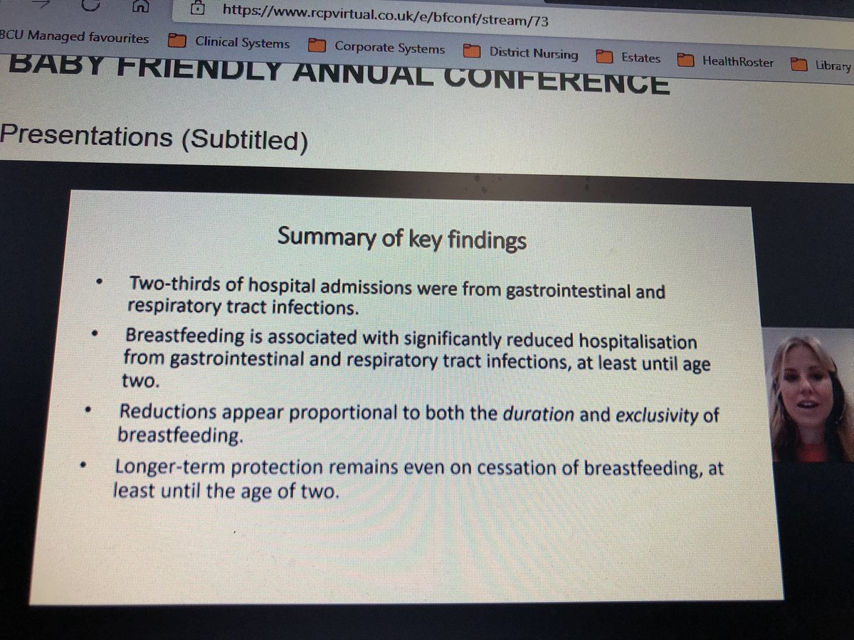 SBreward's tweet image. Dr Claire Neill👌
N.Ireland research confirms #breastfeeding significantly reduces #paediatric hospital admission rates for respiratory &amp;amp; gastrointestinal infections 
We hear a lot about ‘pressure’ on the #NHS-why aren’t we investing in #breastfeeding to⬇️admissions? 
#bfconf