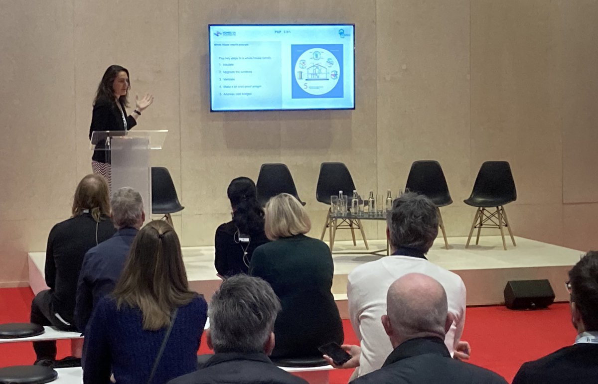 DollardTom's tweet photo. Refreshing our memories on a step by step Passivhaus approach for refurbishing homes is @Archima speaking now - @PassivhausTrust @mark_elton is up next @HomesEvent #homesuk #homesevent #passivhaus https://t.co/LZbaT3roUY