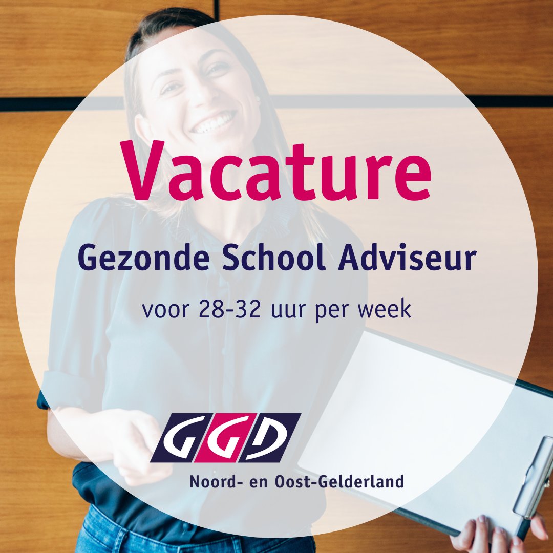 ggdnog's tweet photo. V A C A T U R E 💡
Wij zijn op zoek naar een Gezonde School Adviseur!

→ Je begeleidt scholen (po, vo en (v)so en praktijkonderwijs) bij het werken met de Gezonde School aanpak.

Meer weten en solliciteren: https://t.co/PAlOGFOKEx
#vacature https://t.co/8EovSxHq3k