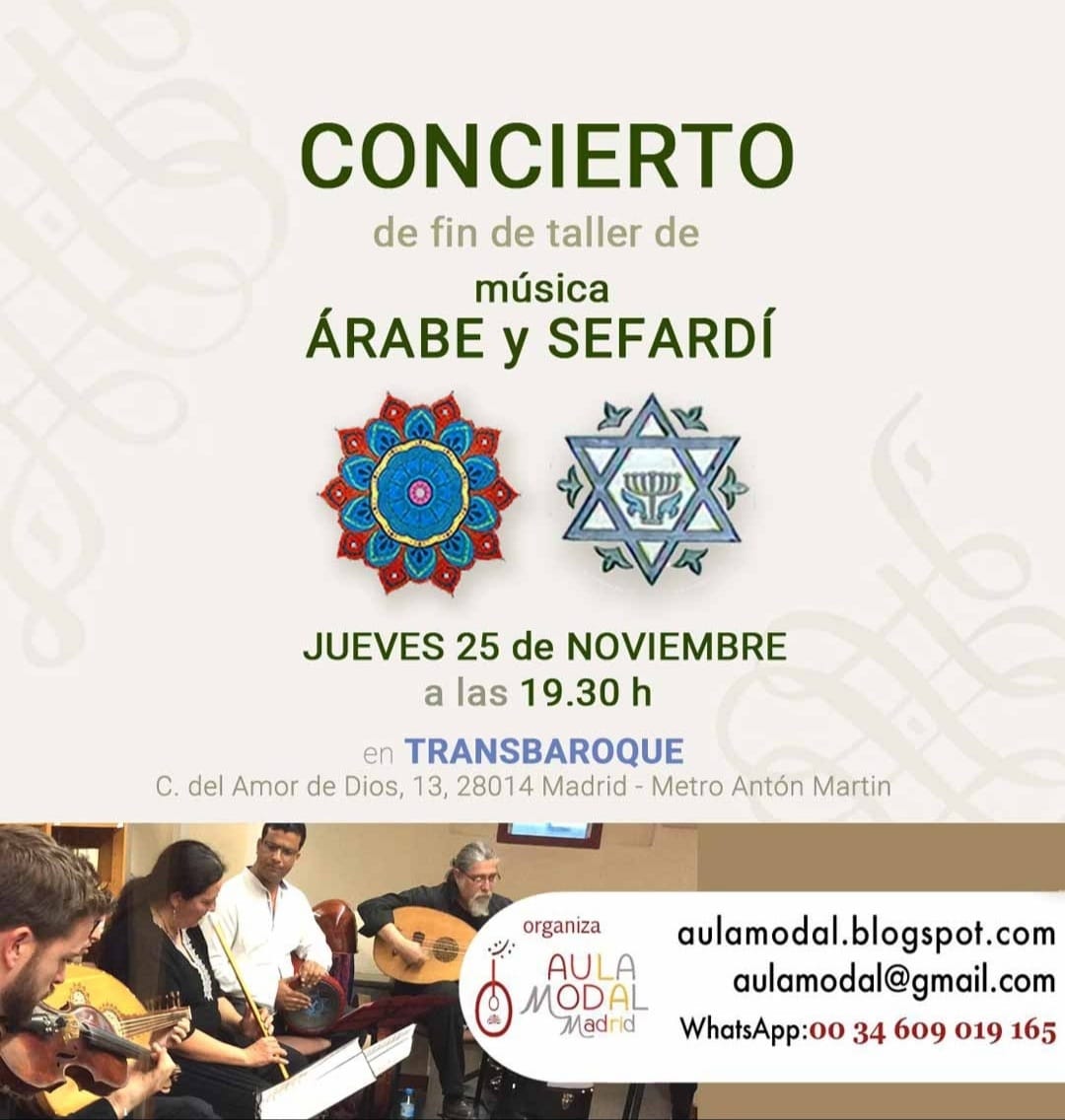 transbaroque's tweet photo. Mañana jueves a las 19h30, te esperamos para el concierto de fin de taller de música Árabe y Sefardí

Entrada libre con consumición

#transbaroque #musicaarabe #concierto #barriodelasletras #madrid https://t.co/YpvHTkm3pL