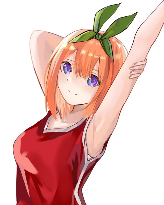 ぽんずさんがTwitterに投稿した中野四葉(五等分の花嫁)のイラスト。