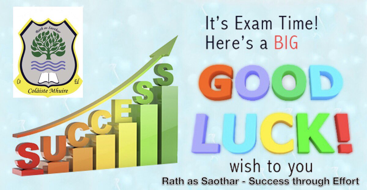 colmhuirecoed's tweet photo. Wishing all @colmhuirecoed students the best of luck in their November exams #cmcoagobair #rathassaothar #assessment #academictracking #excellenceineducation @TipperaryETB https://t.co/zRltyN5PXs