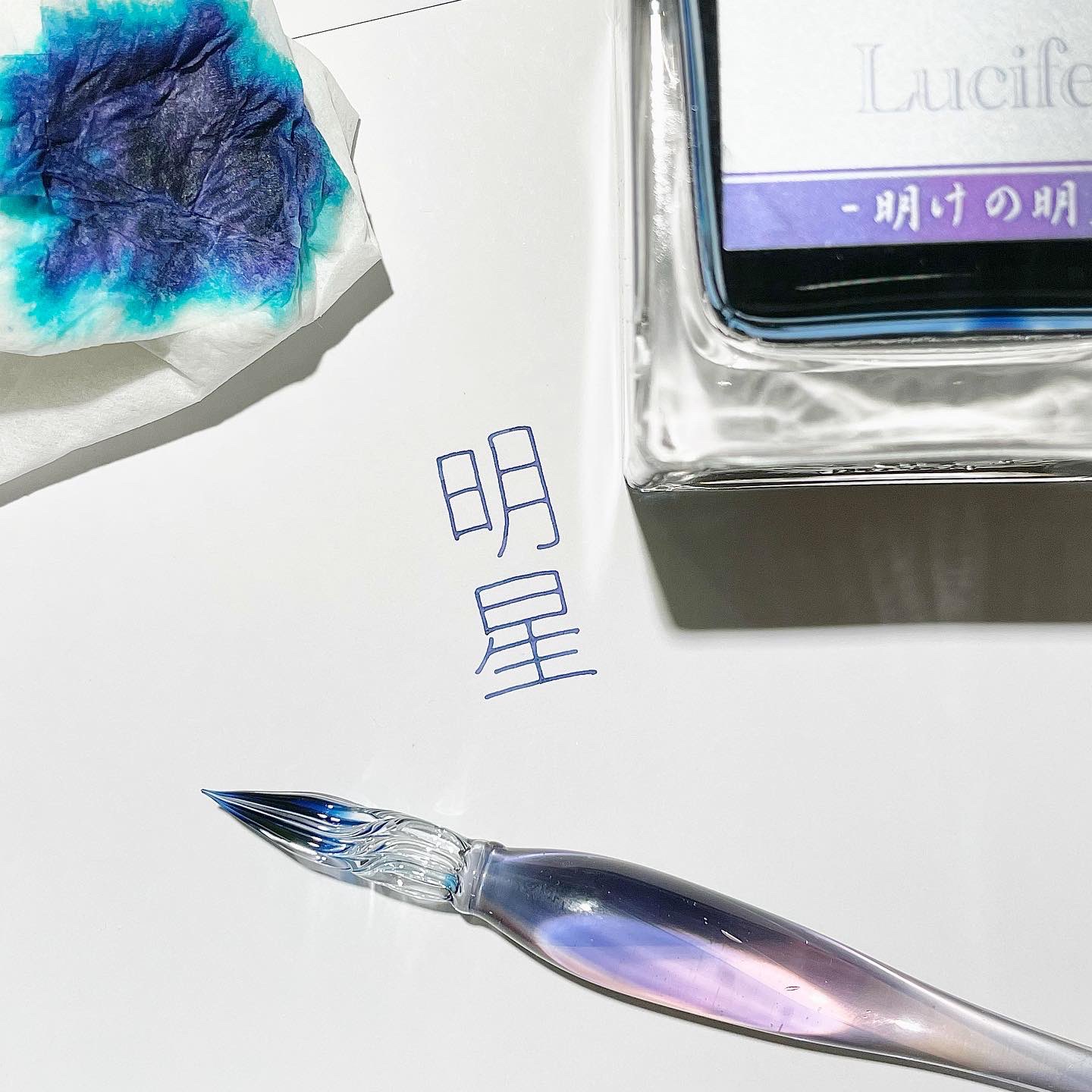 激安通販 HASE硝子工房×ギフショナリーデルタLucifer-明けの明星ガラスペン 筆記具