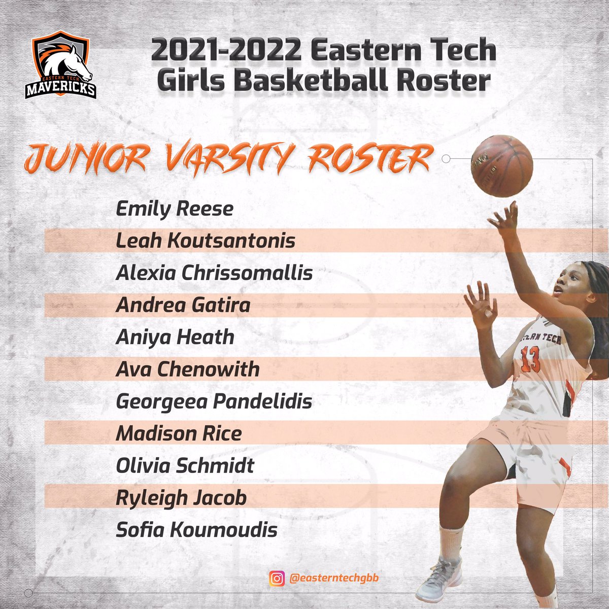 EasternTech_GBB's tweet photo. Here’s who we are rolling with for this season! Congrats ladies. Season tips off on December 6th. #EThoops #basketball https://t.co/JEb3dSI8Lq