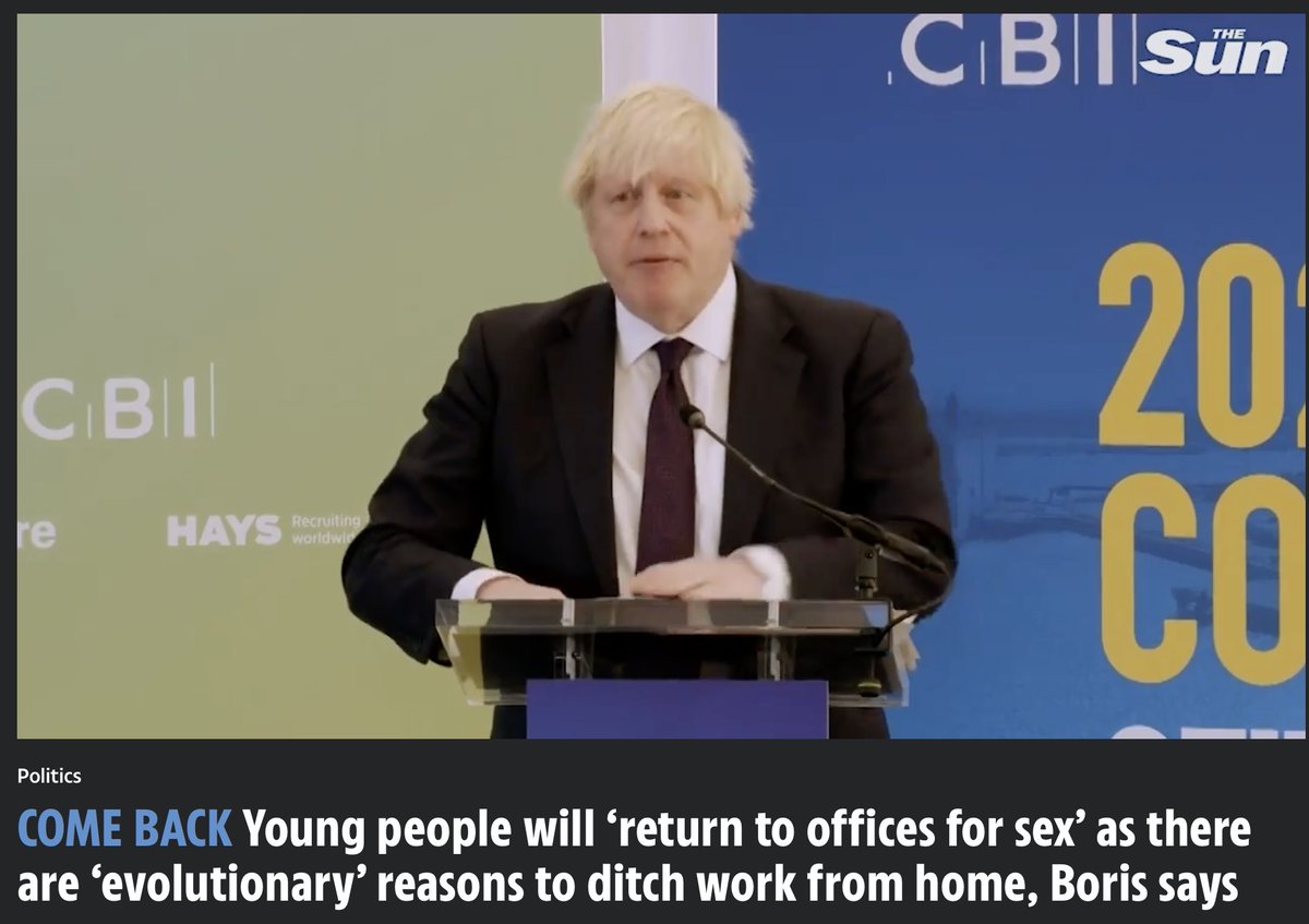 I don't know about you Boris, but if I was going to have sex in the office I'd sooner that be as a remote worker on a beach in Marbella than a stock cupboard in Slough.

Just saying...

thesun.co.uk/news/politics/…

#freelancelife #remoteworkers #remoteworklife #remoteteams #DaddyPig