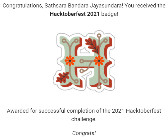 sathsarabj's tweet photo. https://t.co/7Y9gxjZKhj  

@hacktoberfest 
@ThePracticalDev https://t.co/BRS0bdLIsY