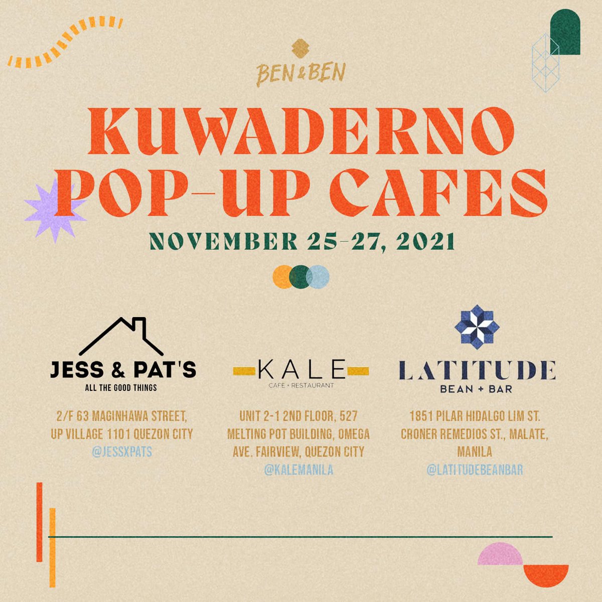 sonymusicph's tweet photo. This week's hiwaga: KUWADERNO POP-UP CAFE! 💛💙

Check this thread to learn how you can participate and please read carefully our house rules! 🤗

#benandbenkuwadernoconcert https://t.co/xf5yqX6K50