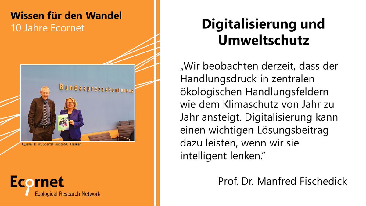 Durchbrüche #10JahreEcornet: Die 2020er Digitalagenda des @bmu ist die erste Strategie in Europa, die #Digitalisierung & #Umweltschutz konsequent miteinander verbindet. @Wupperinst hat das Ministerium dabei intensiv begleitet & wissenschaftlich beraten. wupperinst.org/a/wi/a/s/ad/50…