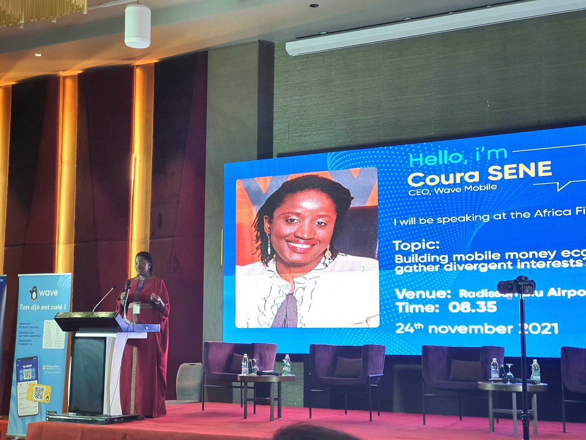 WaveSenegal's tweet image. « Au lendemain de ce grand jour pour le Sénégal, Wave se réjouit de l'alignement des acteurs du mobile money à un business model qui était tant critiqué ». 
Mme Coura Sene, DG Wave-WAEMU
#theAFF2021