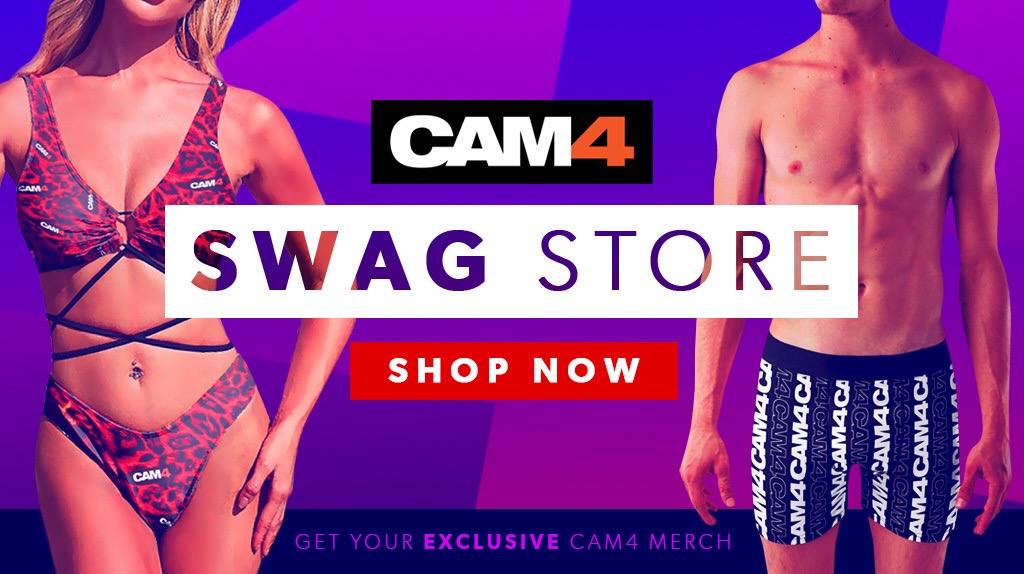 Cam4's Swag Store is always open 24/7. Shop now and find your favs. Dont forget, shipping is always FREE! camswag.store