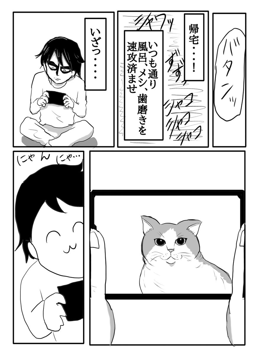 猫動画で充電する社畜の漫画 3 