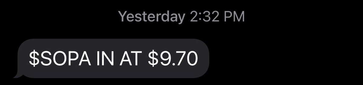 $SOPA now at $14 44% up