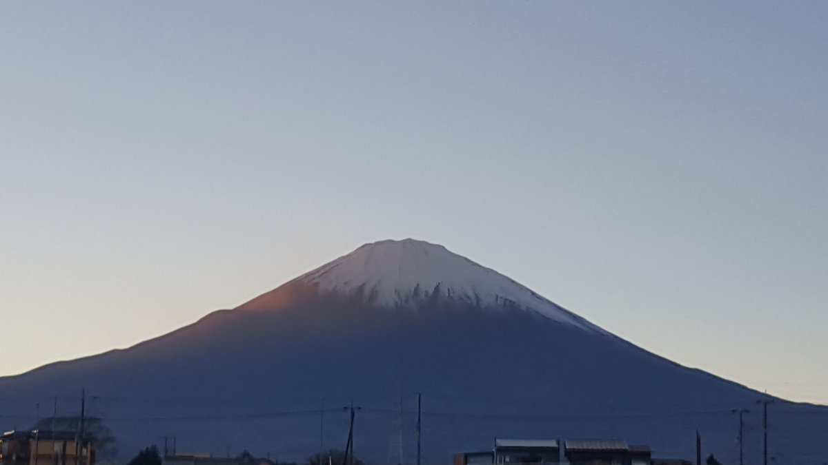 今日の夕方の富士山🗻
