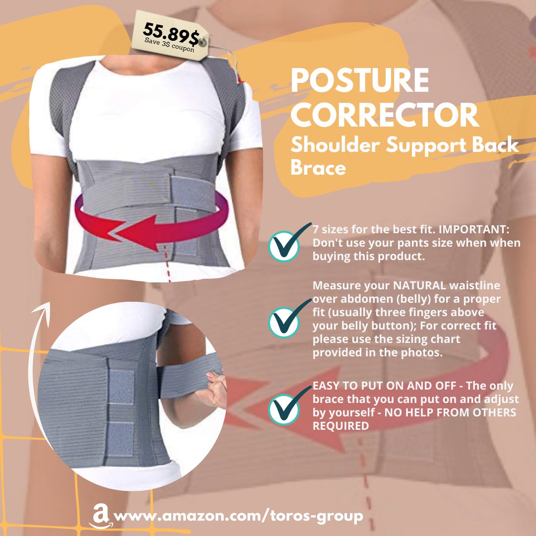 TOROS-GROUP Comfort Posture Corrector and Back Support Brace / 100