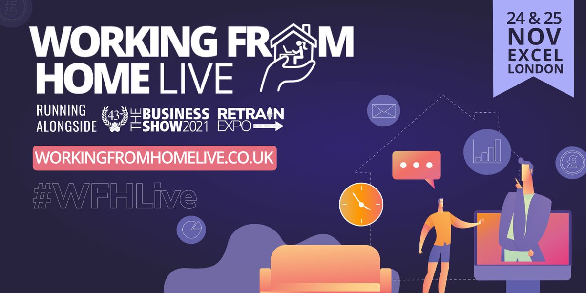 RemoteRevUK's tweet photo. Don't miss the @workingfromhomelive show today and tomorrow at ExCel - so many different companies and suppliers coming together to offer goods and services 
#WFHLive #TBSUK https://t.co/oXKQtMwLBO