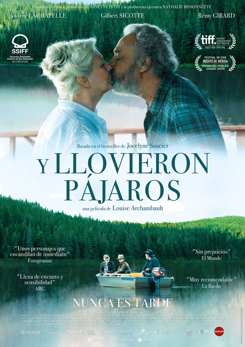 Una nueva entrega de la Filmoteca Regional llega a Potes con la película “Y llovieron pájaros”, de Louise Archambault

🗓 Jueves, 25 de noviembre. 

🕠 A las 18:00h (duración: 124 min)

📝 Tres ancianos han elegido retirarse del mundo y vivir en los bosques de Canadá.