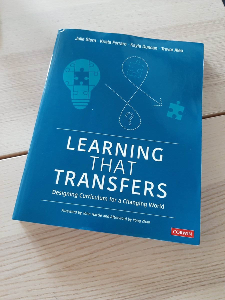 laurence_myers's tweet photo. Just got my copy of Learning That Transfers! Thanks @JulieHStern for co-facilitating that @nesachat workshop where my curiosity was piqued. Looking forward to learning lots!
#learning #nesachat #Curriculum #curriculumdesign #edchat #edbooks #acsd #learningthatmatters https://t.co/WKRgBYPFZ7