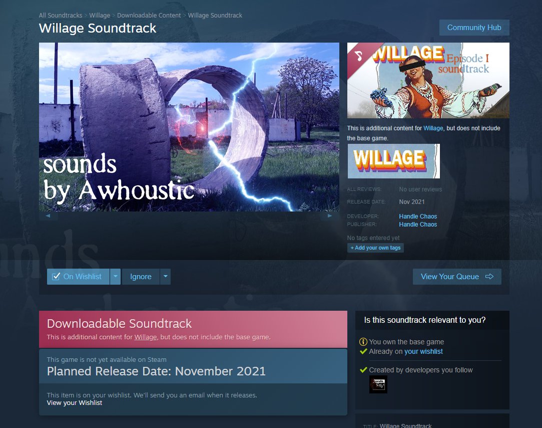 ChaosHandle's tweet image. Soundtrack be awhoustic. Soon...
#indiedev #indiegame #willage #fullmotionvideo #rpgmaker #ツクールフェス #awoustic