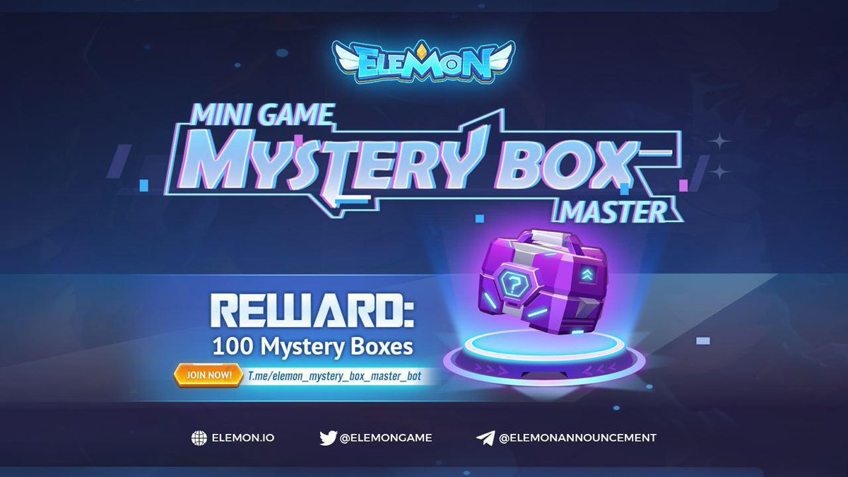 ElemonGame's tweet photo. ☀️LAST CHANCE CALLING - 2 hours left to join our MYSTERY BOX minigame. Were you on the same road and collected enough tickets?
✨Now or Never. Grab your chance!✨
👉 Minigame bot: https://t.co/0yPkOTTTxT
👉 Instruction: https://t.co/t9DzRPezoa https://t.co/ZZICOcPtV0