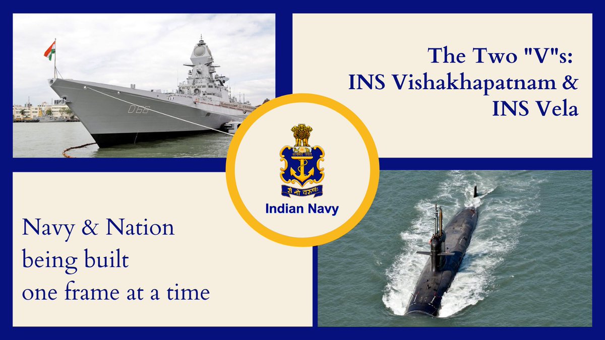 JohnsonOdakkal's tweet photo. Kudos to our Nation & @indiannavy for an amazing month of Force Augmentation with INS #Visakhapatnam commissioned 21 Nov 21 & INS #Vela next on 25 Nov 21. #HarKaamDeshKeNaam #OneFrameataTime
@SpokespersonMoD @PMOIndia @CMD_MazagonDock @DefPROMumbai @nmfindia @BharatShaktiBSI https://t.co/nZZVnwX2hz