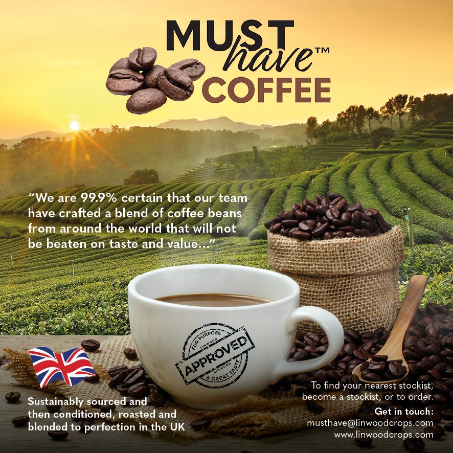Launching in December! MUST have coffee is sourced from countries renowned for great tasting coffee. It's then blended, conditioned and roasted in the UK to create a consistently smooth and phenomenal tasting coffee. Get in touch: musthave@linwoodcrops.com linwoodcrops.com