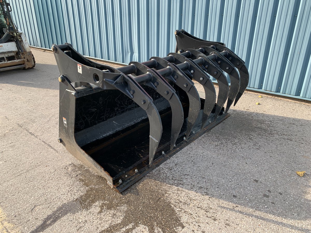 84" HLA Heavy Duty silage grapple, used once, skidsteer hookup, hoses incl. $6,900
