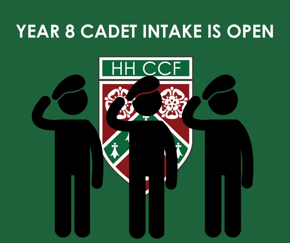 HonleyHighUK's tweet photo. This week, we are excited to have launched our Combined Cadet Force (CCF) intake to our Y8 students. Full details, including the enrolment form have been emailed home and printed copies are available for students to pick up from Student Services.  #HHCCF #Cadets #getinvolved https://t.co/r2El7PnhRX