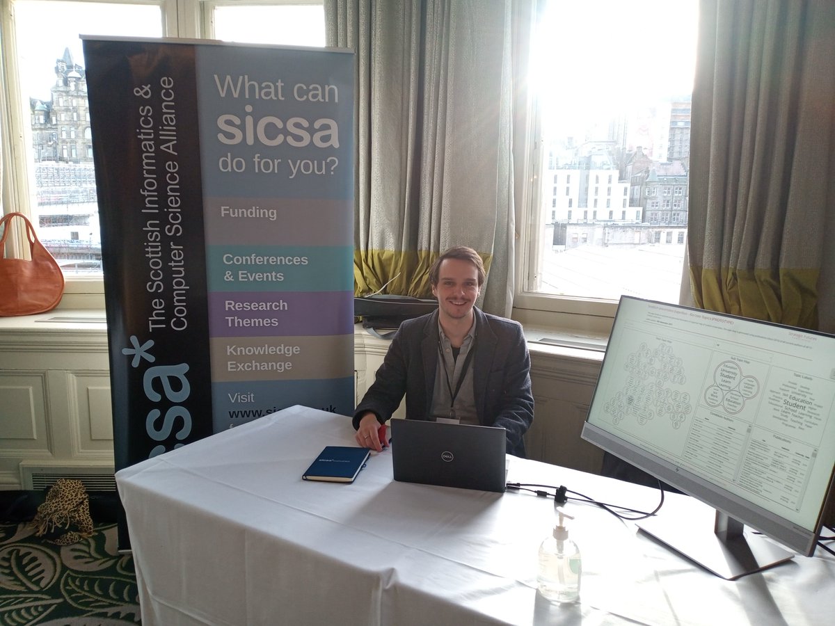 SICSA_Scotland's tweet image. If you&apos;re fortunate enough to be @The_Balmoral
@DataLabScotland #DataSummit21 go see Jamie @SICSA_Scotland at the #Expertise Locator Stand