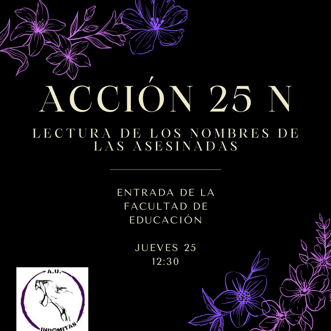 Que no se os olvide que mañana hay un acto en recuerdo a las asesinadas en la facultad de educación UCM ✊🏻

¡No podéis faltar!