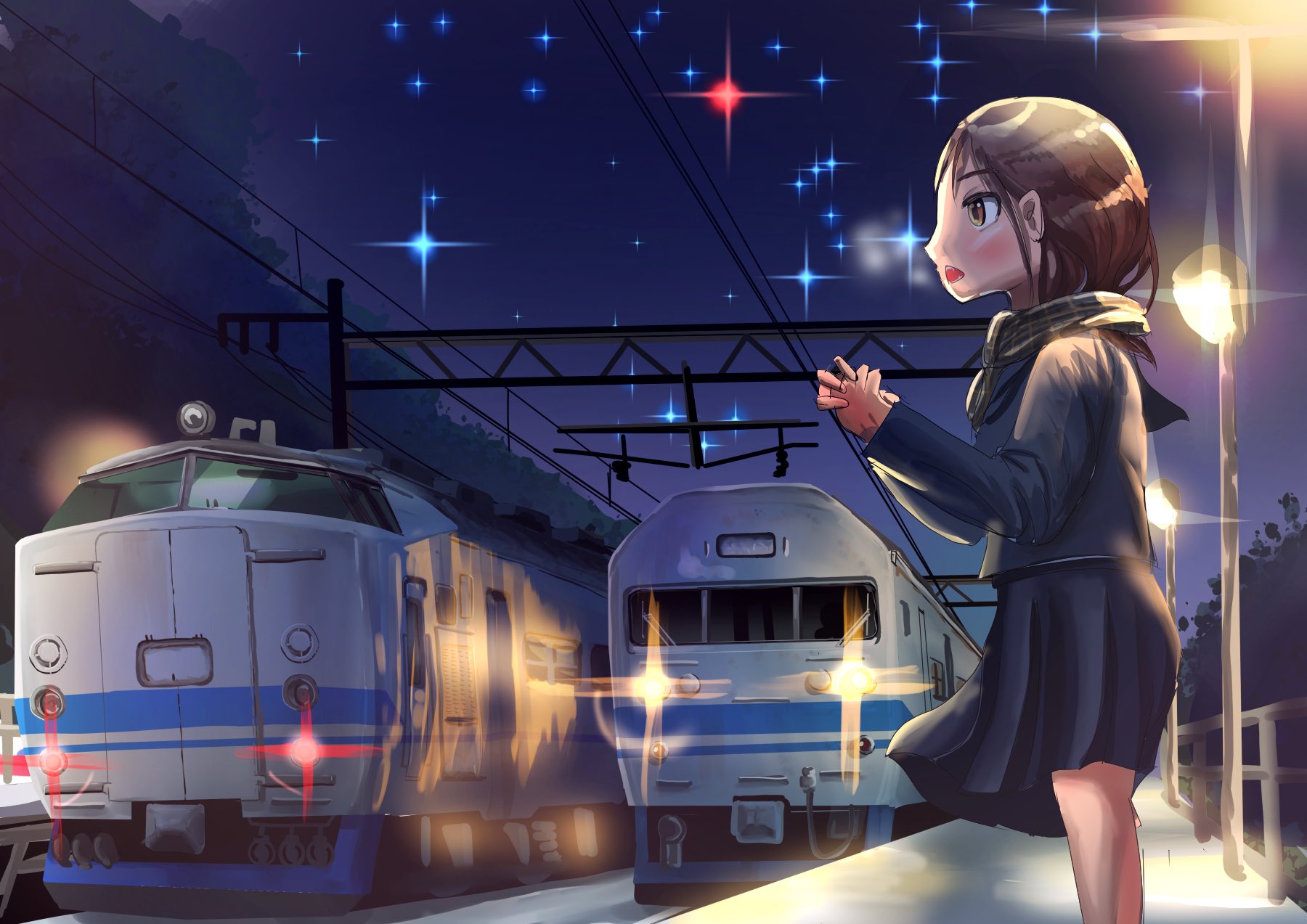 ほし イラスト 写真垢 食パン電車が全て消滅したと聞いて 好きな車両だったなあ 過去作 始発電車が夜の中を 絵描きさんと繋がりたい イラスト好きな人と繋がりたい T Co Omhwcva1ai Twitter