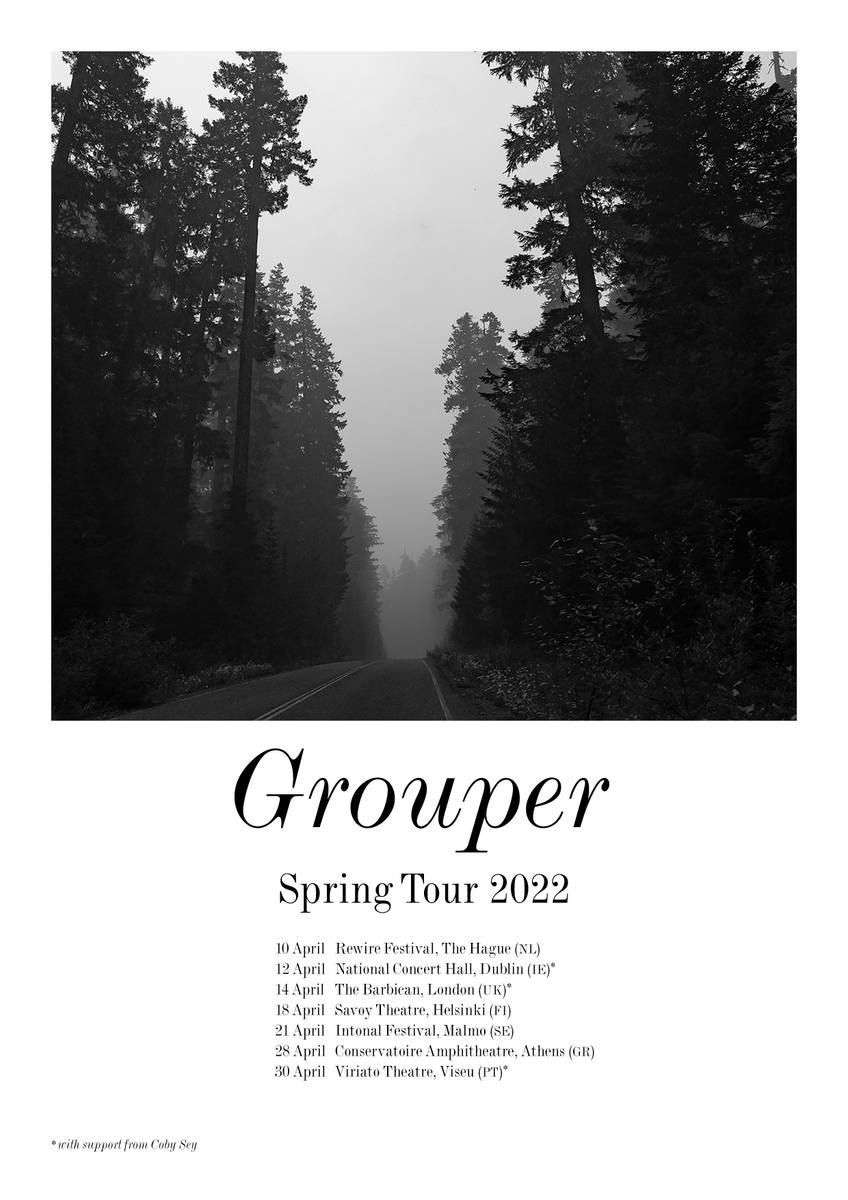 cobysey's tweet photo. ...beyond honoured. Supporting Grouper in Spring 2022 for some shows. 🖤🤍 https://t.co/9e0KIFPZvJ