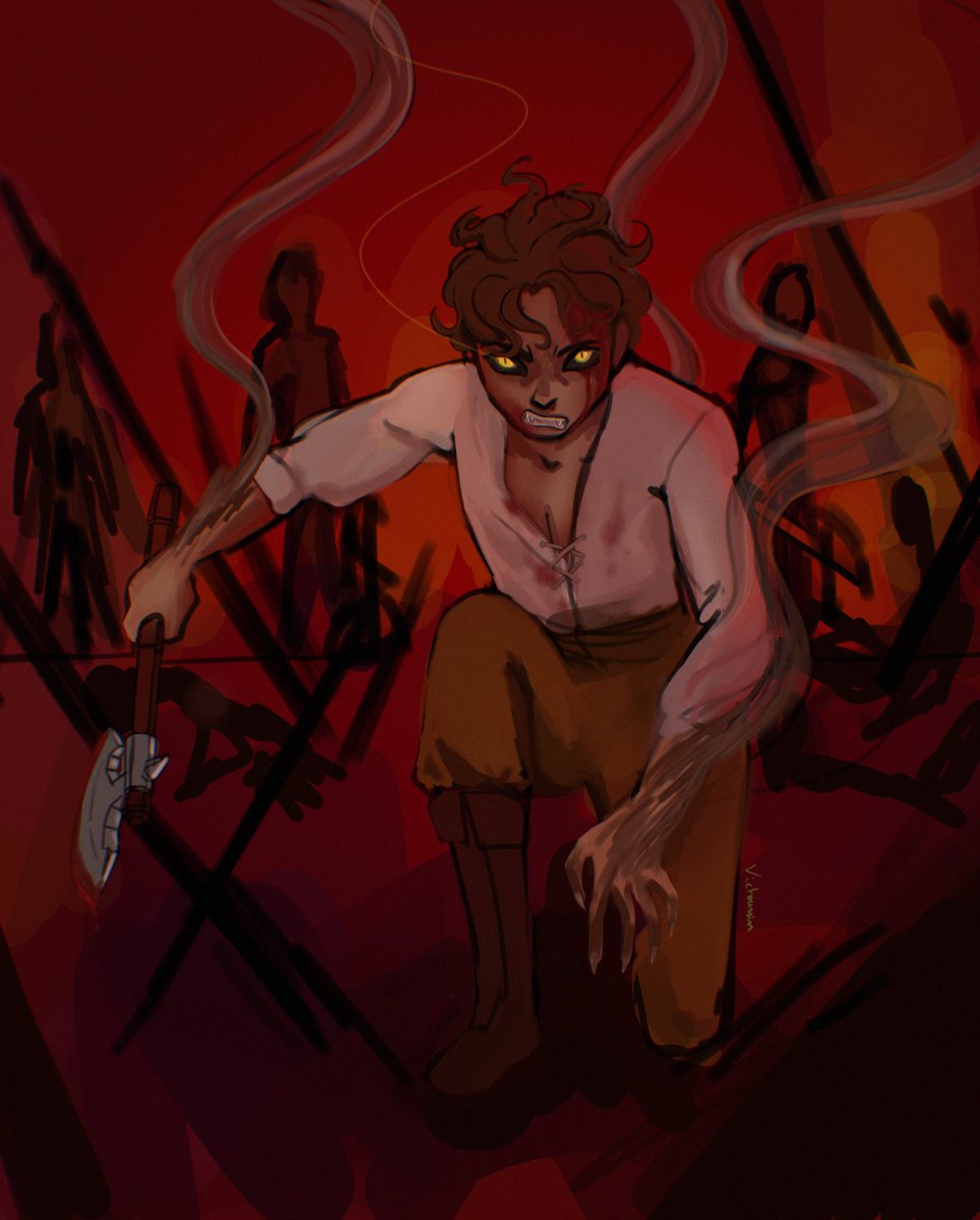 Victoursin's tweet photo. #Werewolf #DnDcharacter https://t.co/MPfr5Vza2D