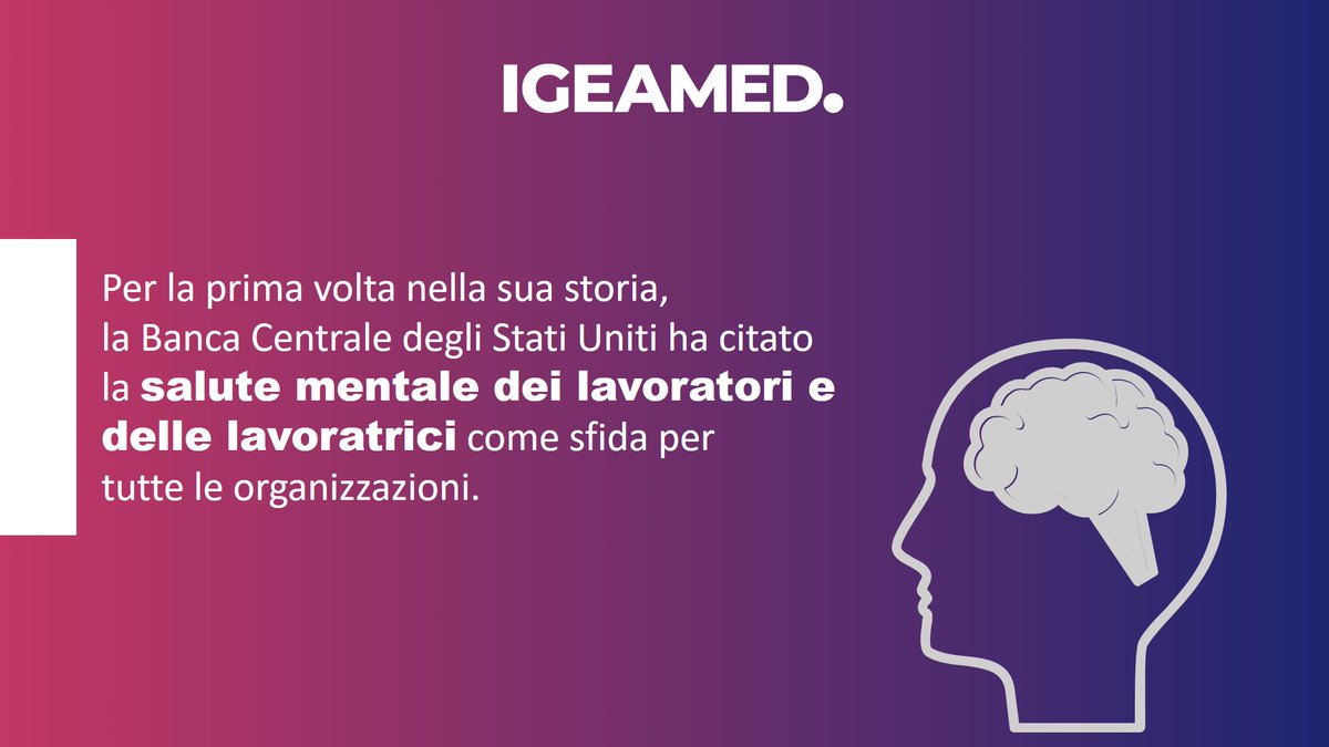 IgeamGroup's tweet photo. Per la prima volta nella sua storia la Banca Centrale USA ha citato nel #BeigeBook la #salutementale dei lavoratori come un fattore chiave per l'attuale situazione legata al #Covid19.

Il tema del benessere psico-fisico dei dipendenti sta diventando sempre più centrale. https://t.co/wBO9QzjFOH